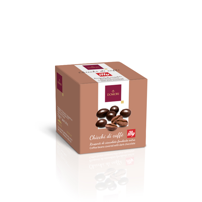 Kaffeebohnen überzogen mit Domori-Schokolade