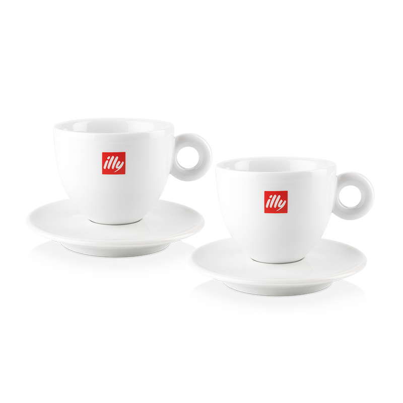 buiten gebruik Gesprekelijk Profeet illy Logo Cappuccino Cups Set of 2