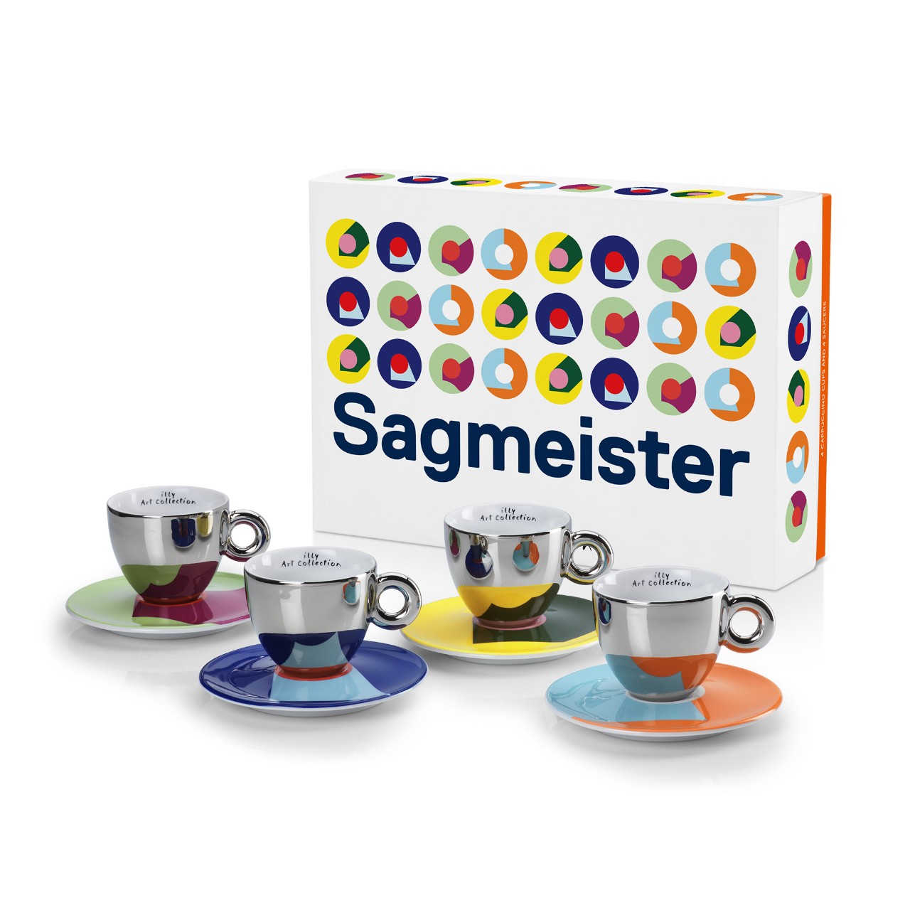 Tasses cappuccino Stefan Sagmeister - Coffret 4 tasses