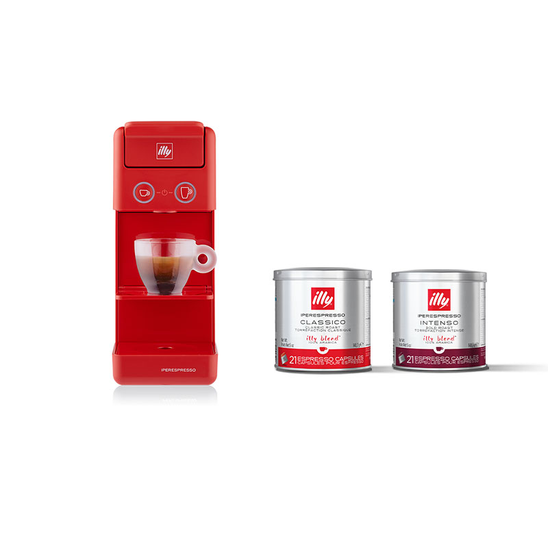 Machine à capsules Y3.3 Iperespresso Rouge Illy + Offre cadeau