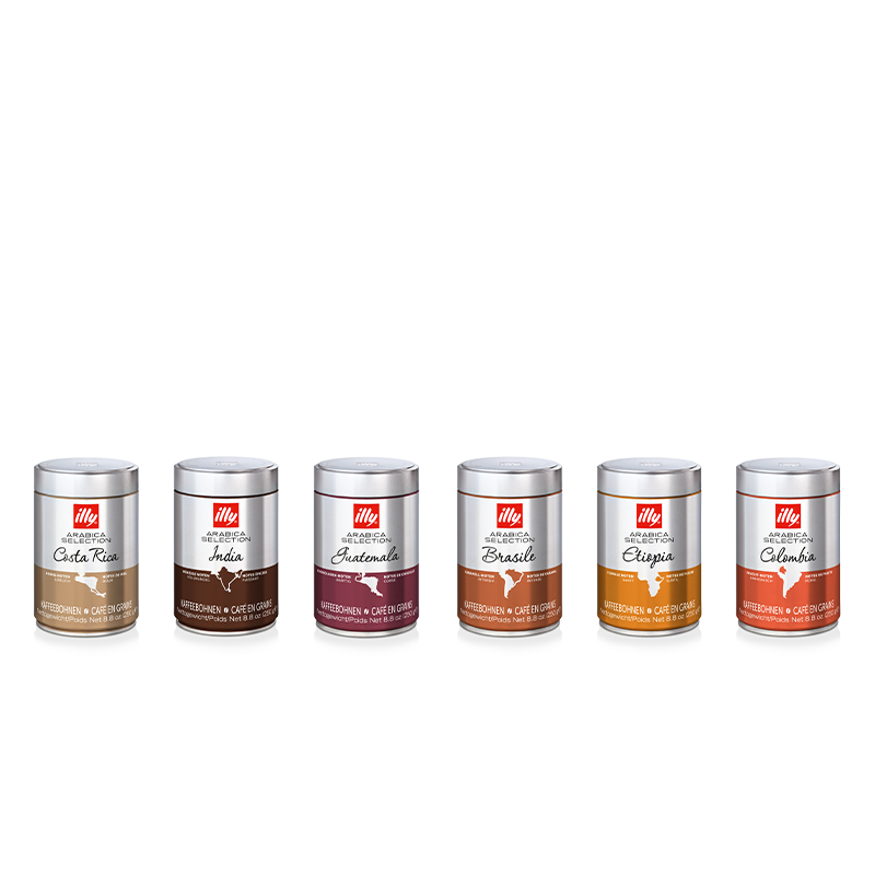 Café en grains - Offre de dégustation Arabica Selection 6 boîtes de 250 g