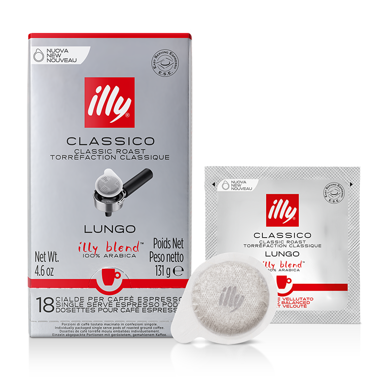 Caffè in cialde Tostato Classico Lungo - 18 cialde E.S.E. - illy