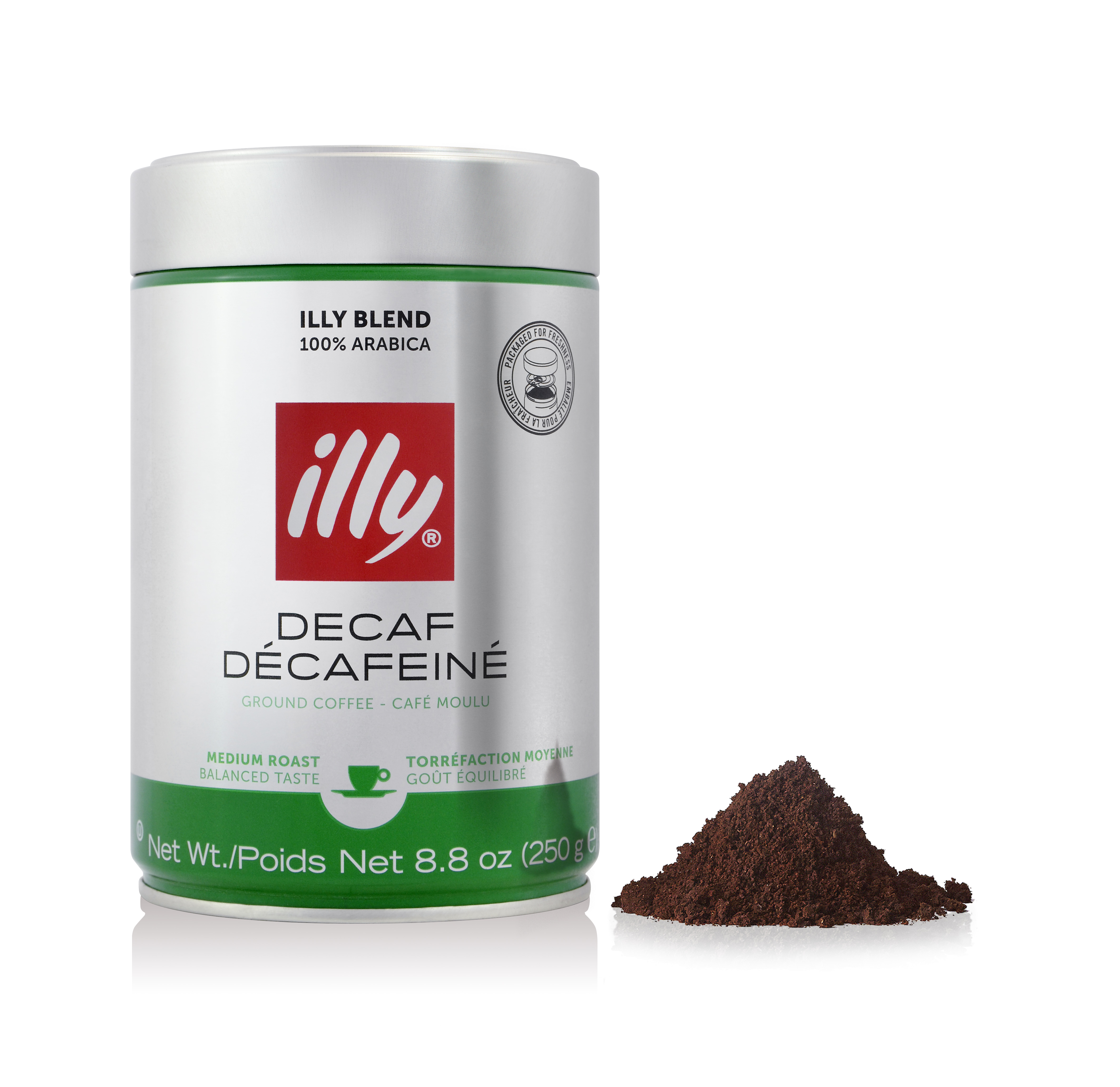 illy Ground Espresso Decaffeinated Coffee