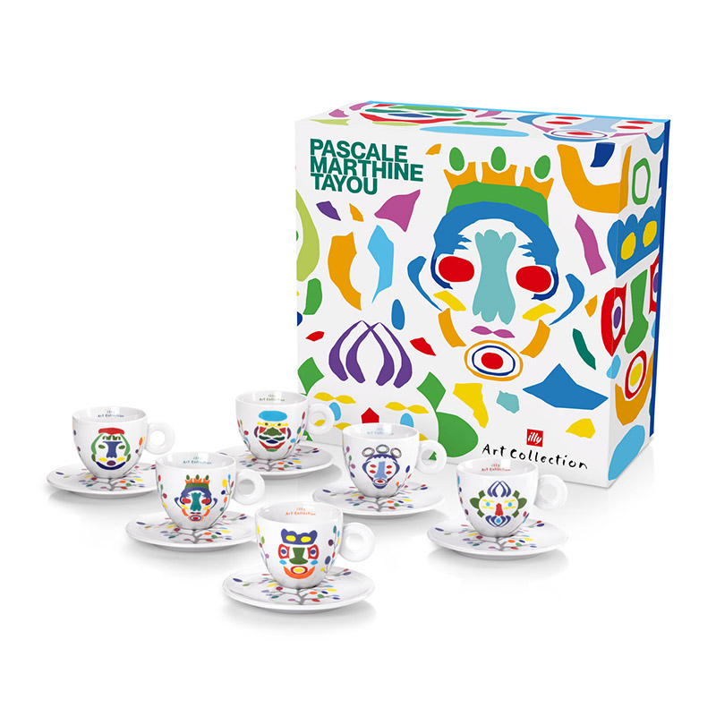 Set van 6 cappuccino kopjes - Pascale Marthine Tayou illy Art Collection