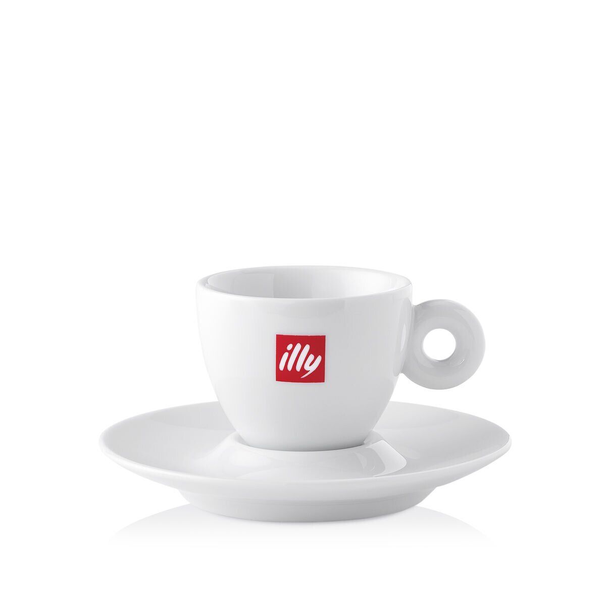 Ensemble-cadeau – trois tasses illy – Une tasse à espresso, une tasse à cappucino et une grosse tasse – Tasse
