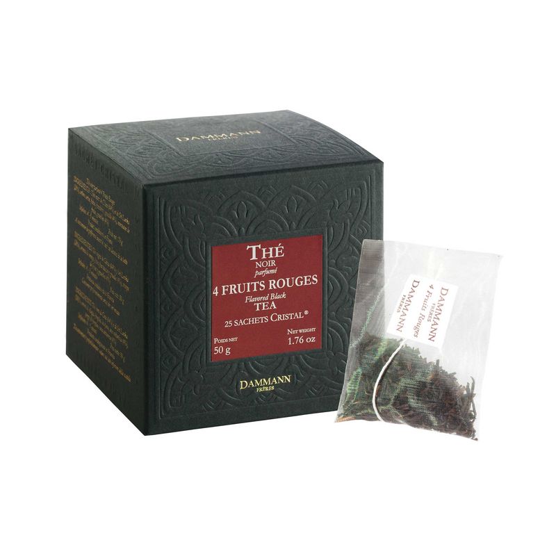 Sachets de thé quatre fruits rouges de Dammann® – 25 sachets par boîte – illy