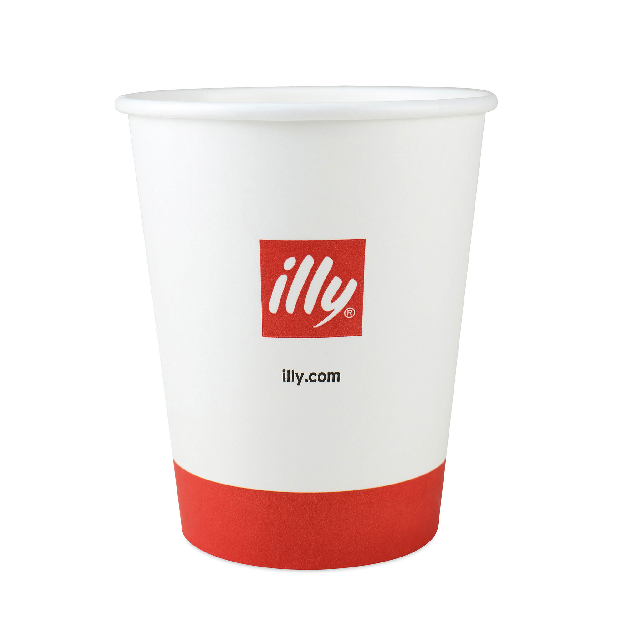 illy Logo Paper Brewed Coffee Cups 12 oz. illy