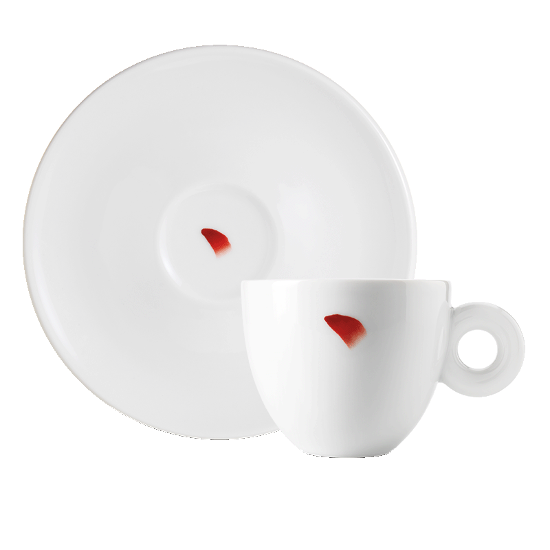 Set van 2 cappuccinokopjes - illy Art Collection Lee Ufan