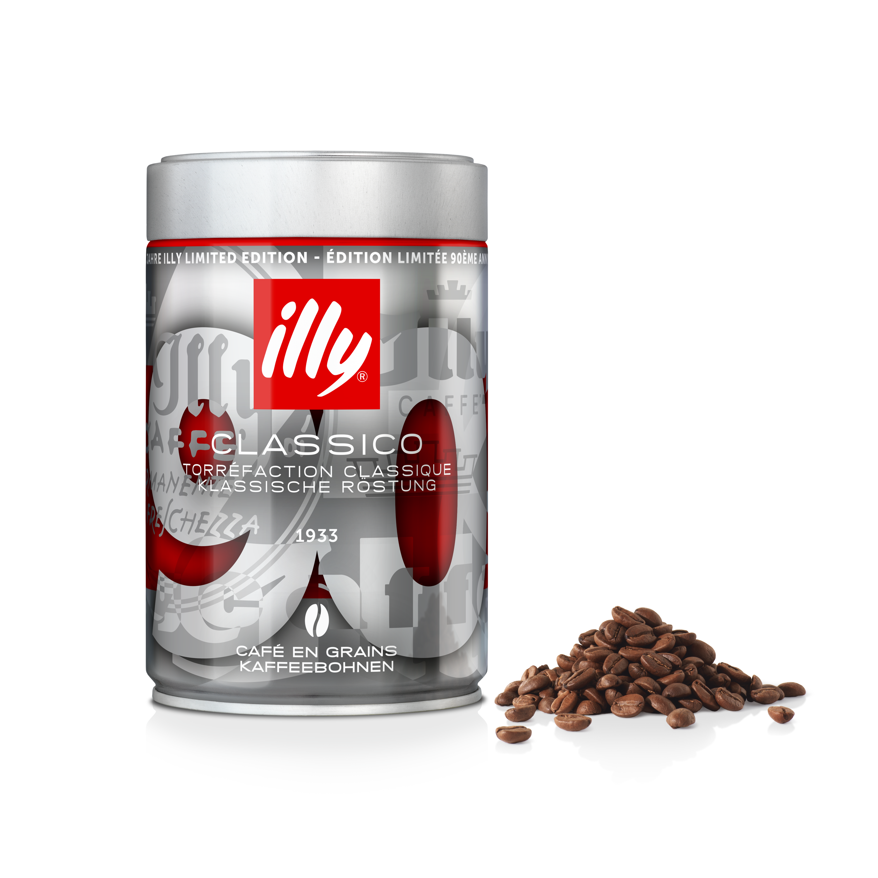 Café en grains - torréfaction CLASSICO - 250 g – 90ème anniversaire illycaffè
