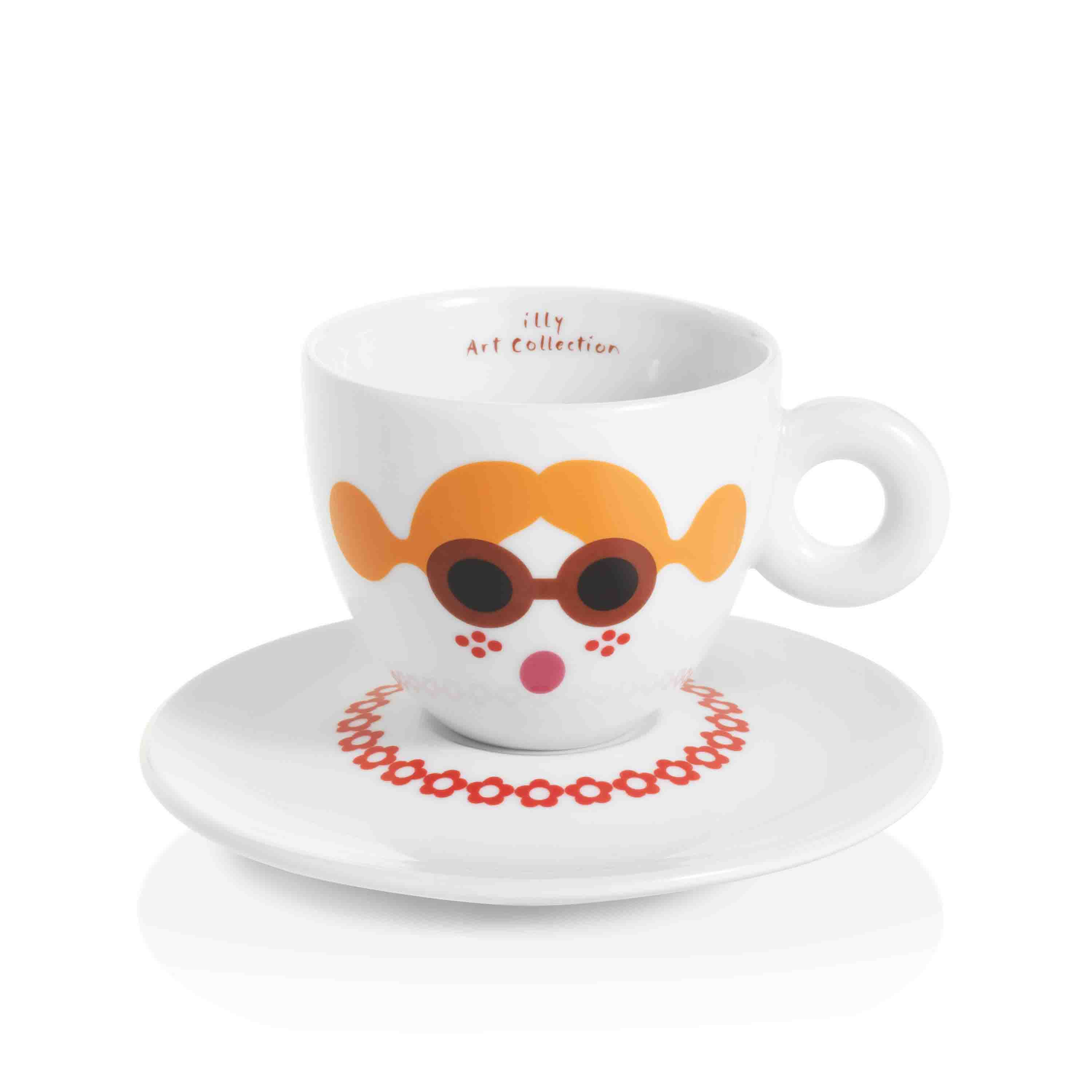 Set 6 tasses à cappuccino par Zagnoli - illy Art Collection