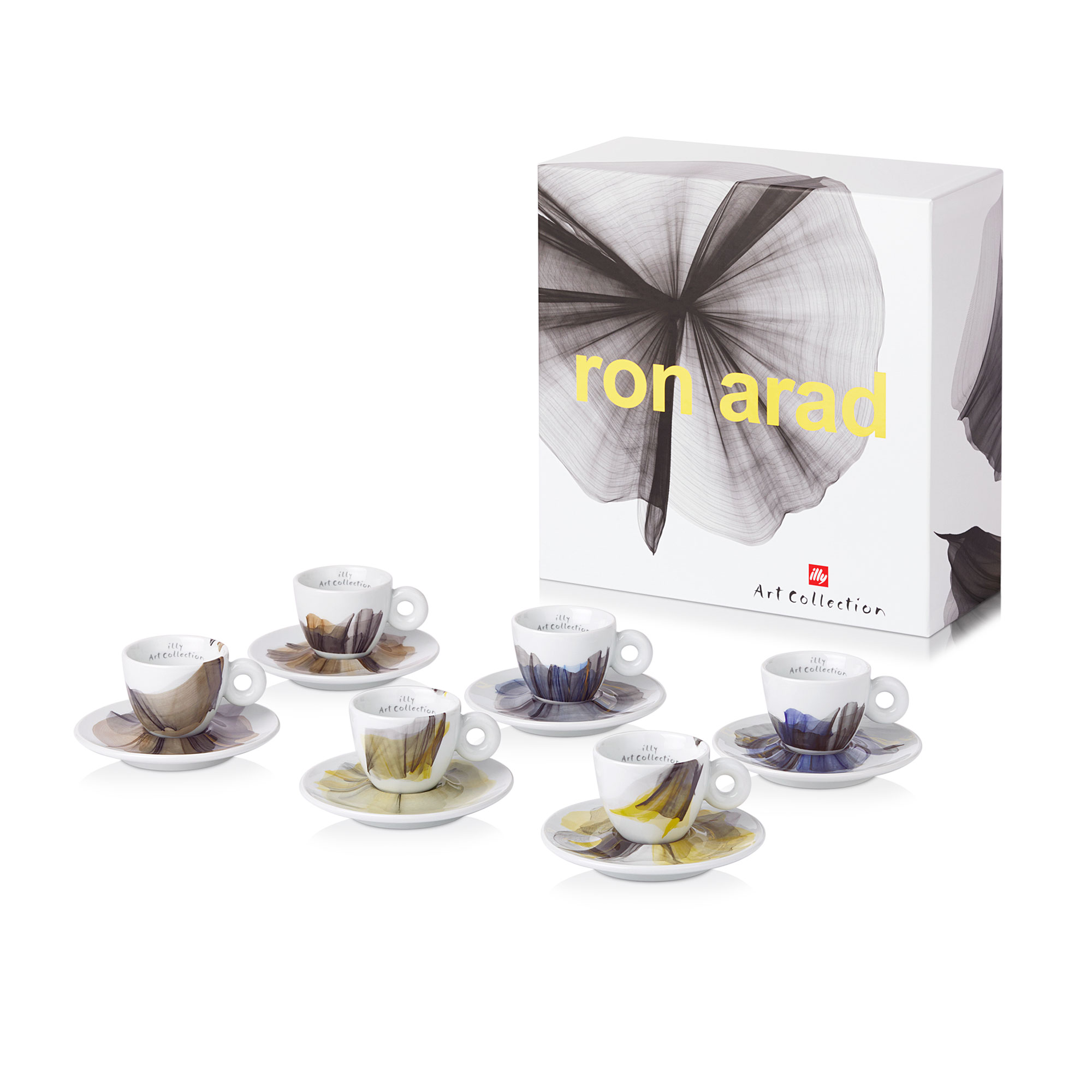 6 espresso kopjes Ron Arad - illy Art Collection