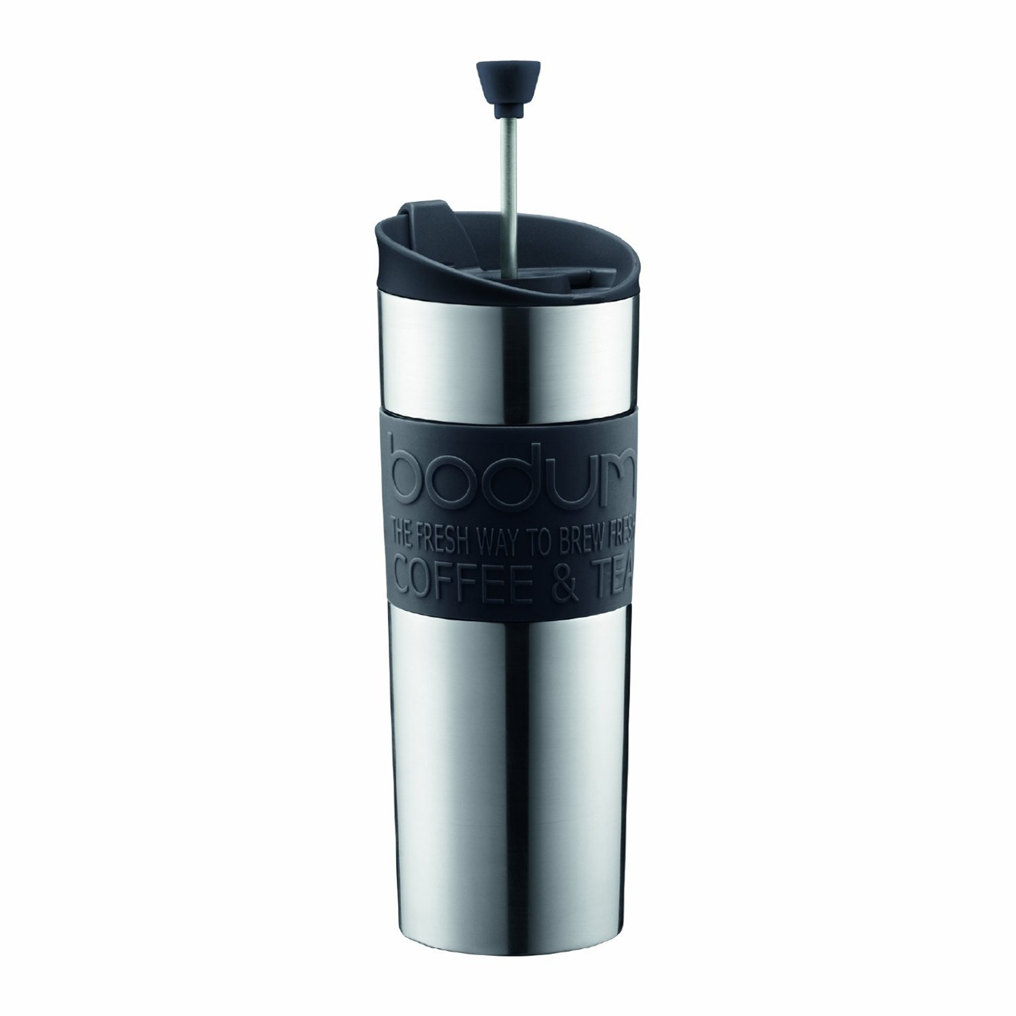Coffee maker and 16 oz. travel mug in one. Available in stainless. Brew coffee or tea on the go Keeps beverages hot or cold longer Spill resistant lid Great for travel, home, or office