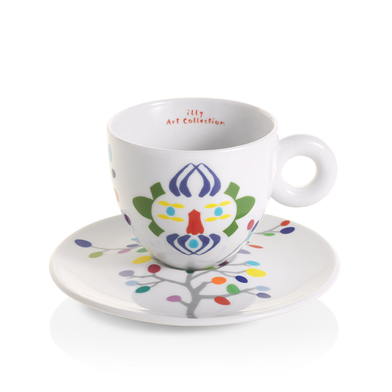 Set of 2 Cappuccino cups - illy Art Collection Pascale Marthine Tayou