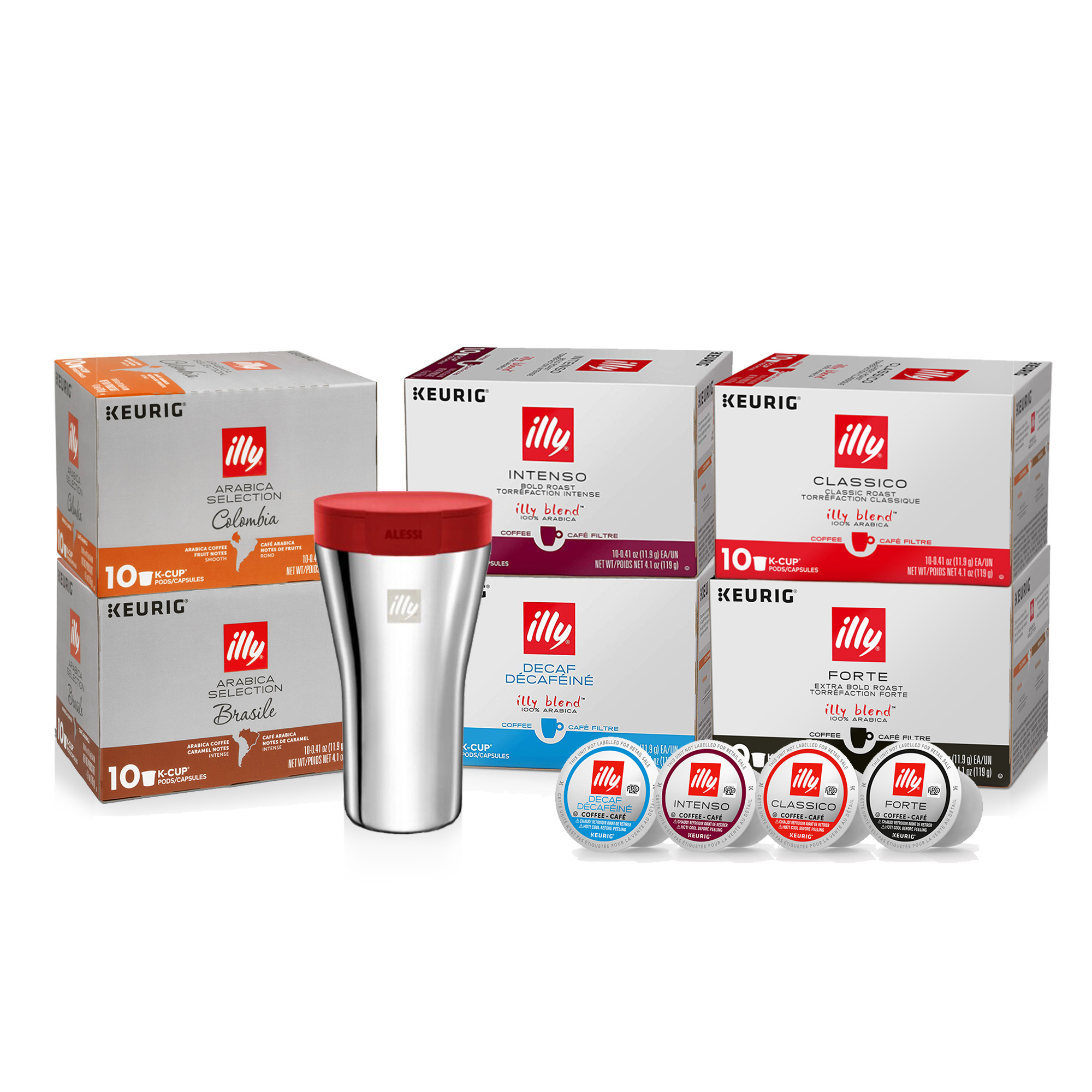 Illy Travel Mug & Milk Frother Bundle