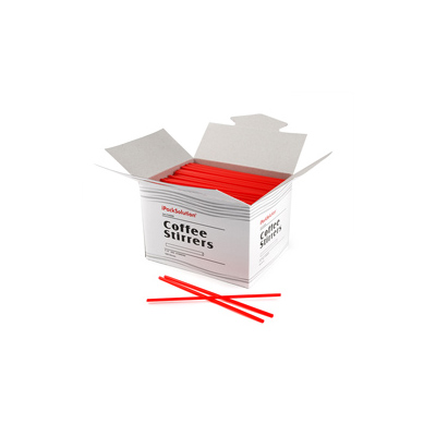 illy 5 Red Plastic Stirrers