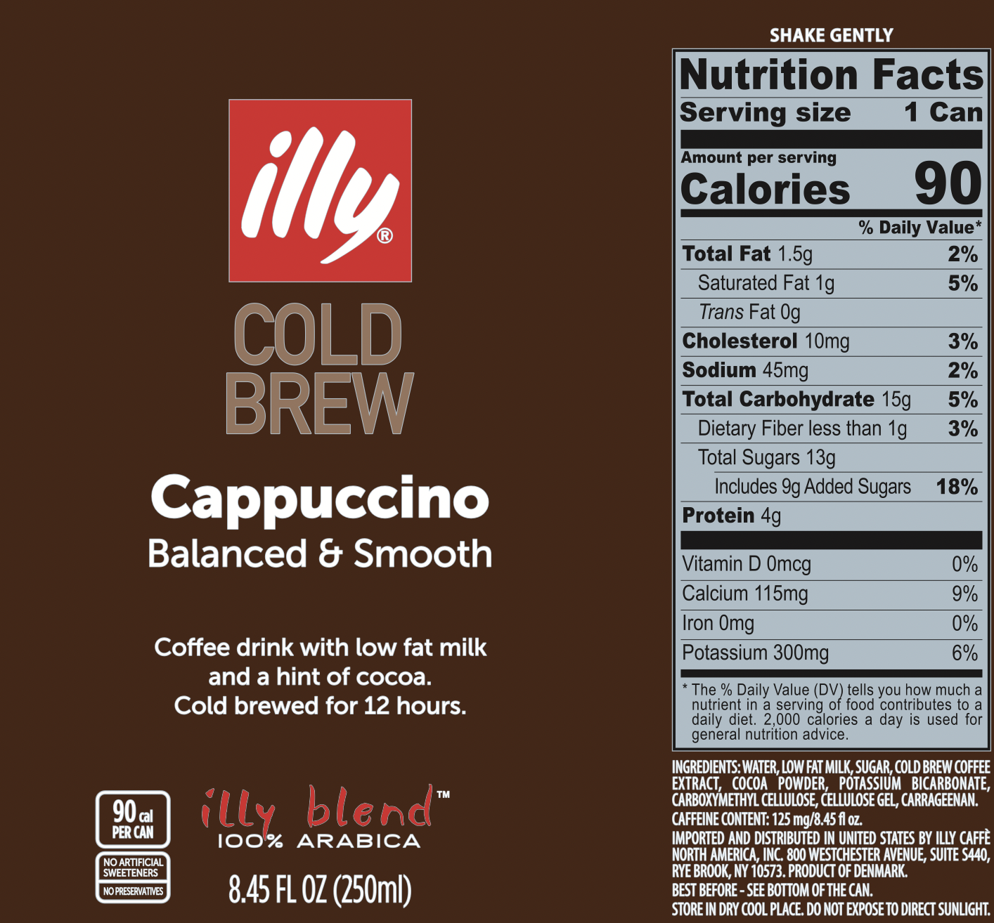 Ready　illy　Cappuccino　Drink　Shop　Cold　Brew　Cold　to