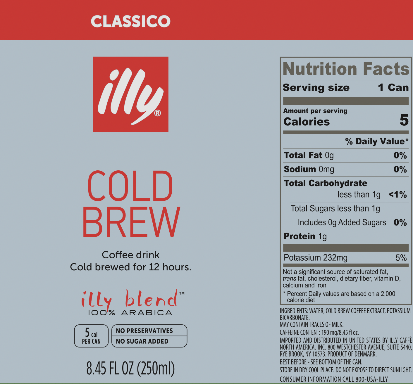 illy Ready To Drink Cold Brew- 12 Pack
