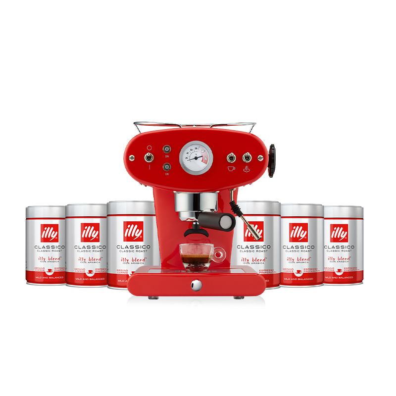 Promo illy X1 machine en CLASSICO gemalen koffie