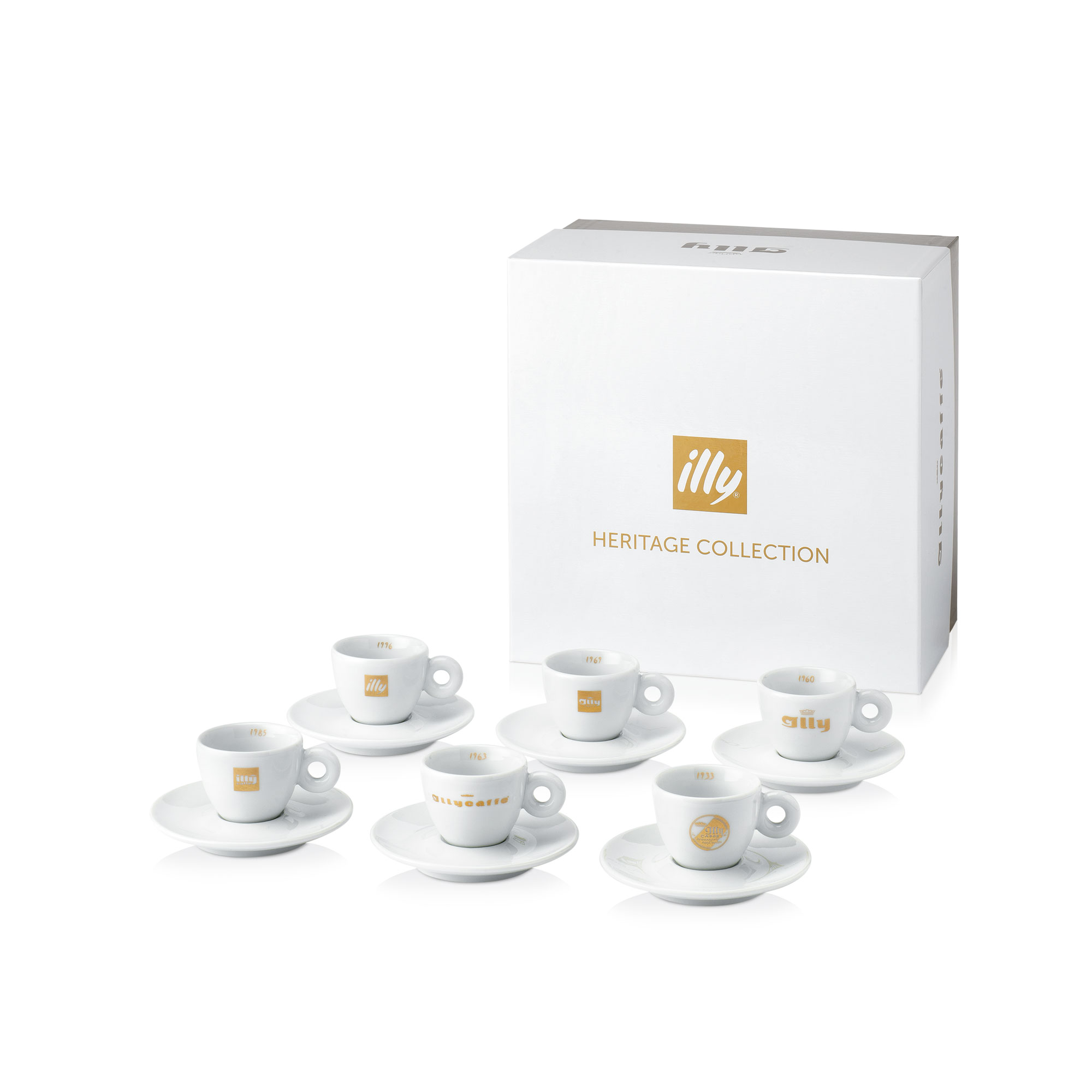 Geruïneerd Voordracht krijgen Koffiekopjes Heritage Collection - 6 espressokopjes - illy