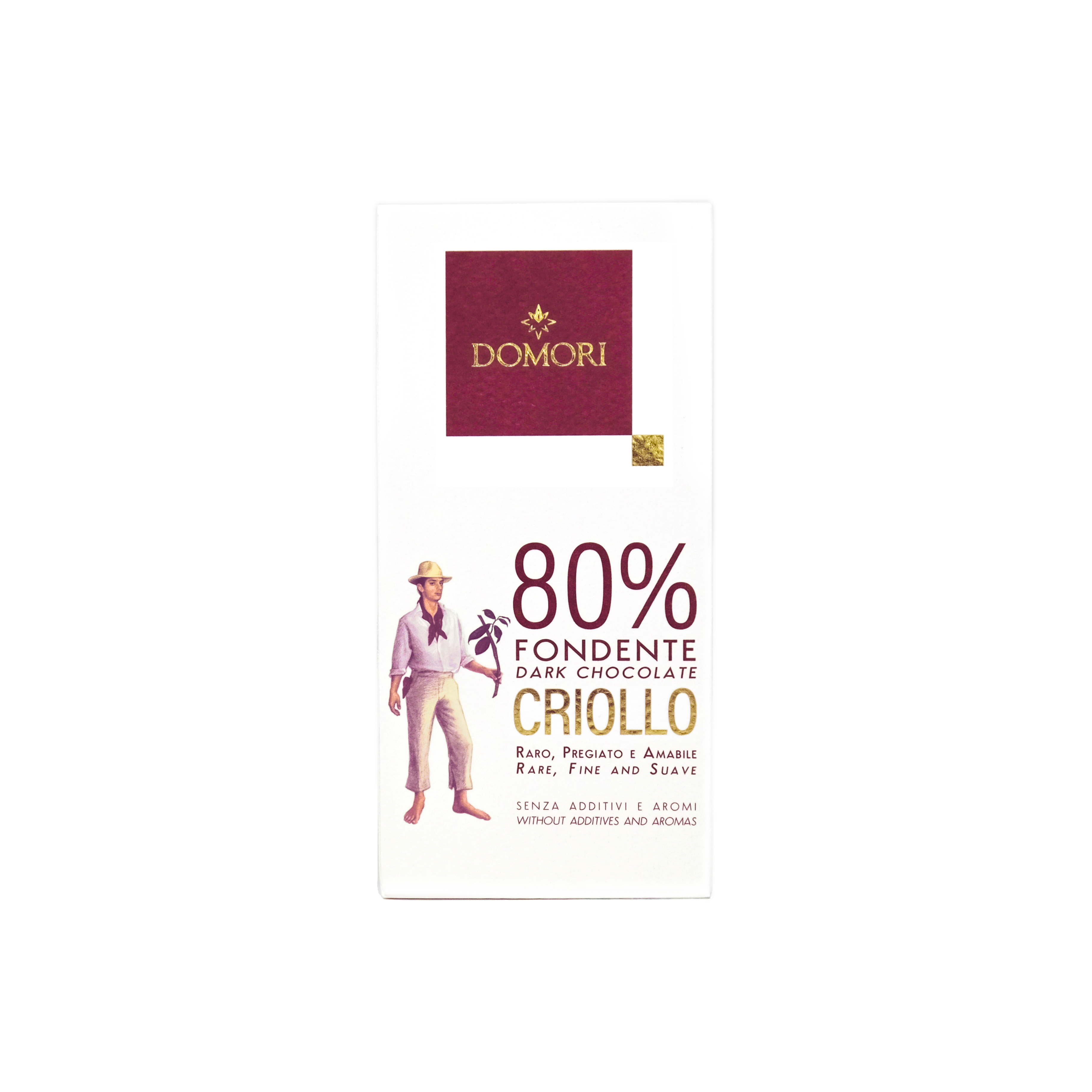 Tavoletta di cioccolato fondente 80% Criollo
