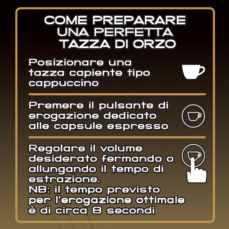 Bevande all'Orzo e all'Orzo e Ginseng per macchine da caffè Iperespresso
