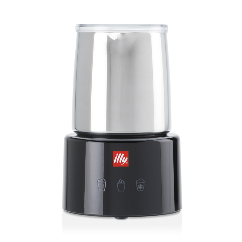 Electric Milk Frother Black - Stainless Steel Frother - illy Shop