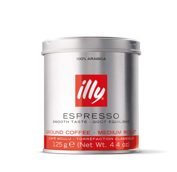 illy Ground Espresso Medium Roast Coffee 4.4oz Can