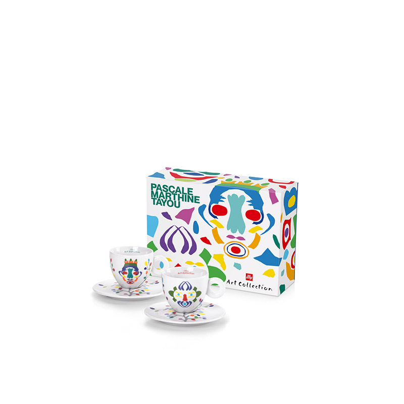 Set of 2 Cappuccino cups - illy Art Collection Pascale Marthine Tayou