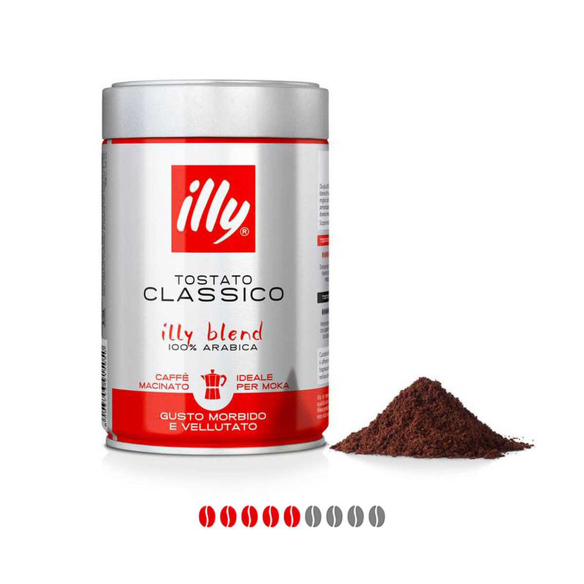 Caffè Macinato Moka Tostato Classico barattoli da 250g