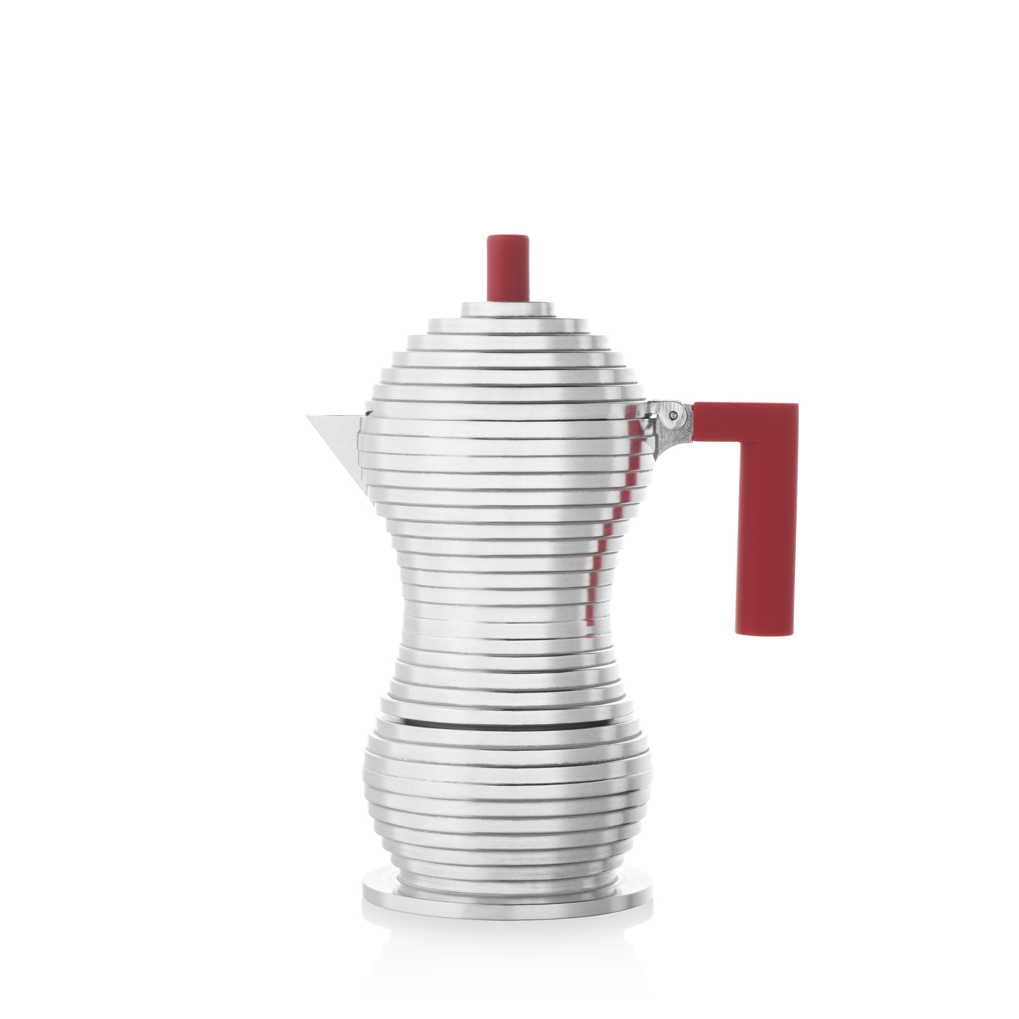 Kaffeekanne für 3 Tassen – die rote Alessi Pulcina Mokkakanne für Induktionsherde
