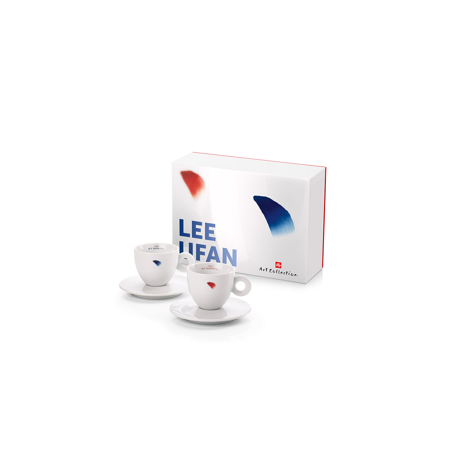 Set van 2 cappuccinokopjes - illy Art Collection Lee Ufan