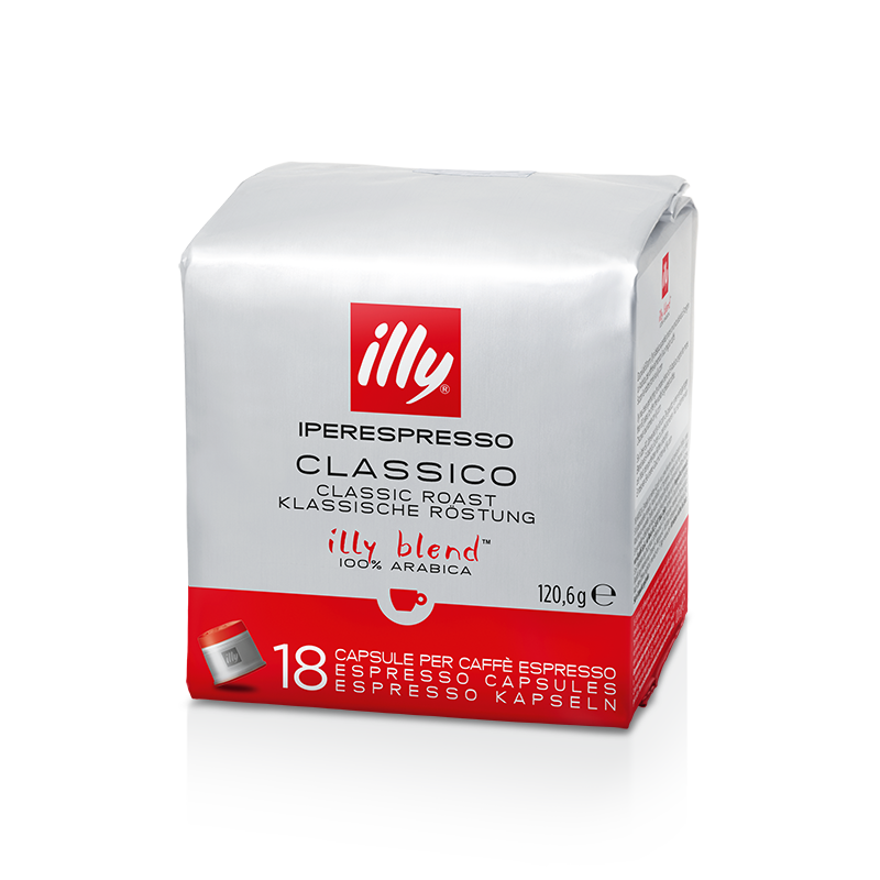 18 Capsule caffè Iperespresso illy blend tostato classico - illy Shop